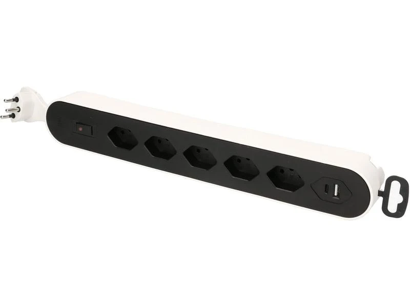 Max Hauri Steckdosenleiste Design Line 5x T13 USB A+C weiss 4 Max Hauri Steckdosenleiste Design Line 5x T13 USB A+C weiss – Bild 2