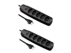 FURBER.power Steckdosenleiste mit Überlastschutz 5x T13, 2 Stück