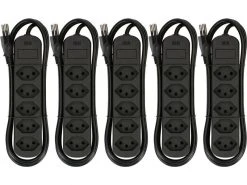 Max Hauri Steckdosenleiste Basic-Line 5xT13 1.5 Meter, Schwarz