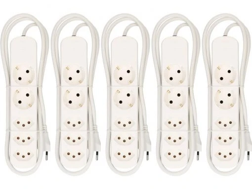 Max Hauri Steckdosenleiste Basic-Line 3xT13, 2xSchuko Weiss, 5er Set -Energieverteilung Verkäufe 2024 189429966 xxl