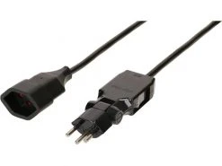 Max Hauri Verlängerungskabel 5 m T13 - T12 Clip-Clap, Schwarz