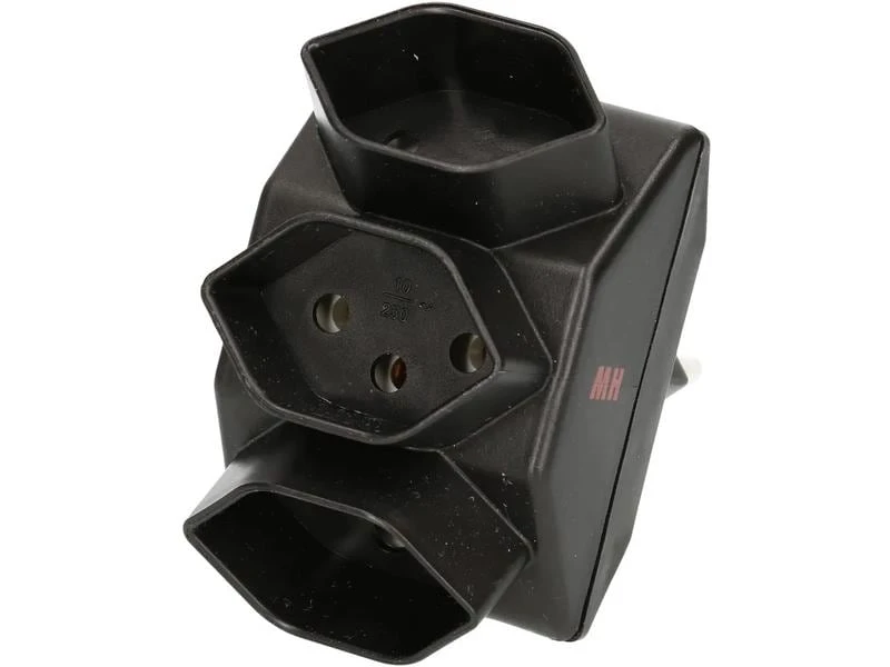Max Hauri Mehrfachstecker 3 x T13, Schwarz 3 Max Hauri Mehrfachstecker 3 x T13, Schwarz