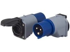 MaxCAMP Übergangsstecker CEE16-3 / T23 schwarz