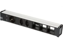 Bachmann Steckdosenleiste CONI, 2x T13, 1x Schuko, 3x Custom-ABD leer