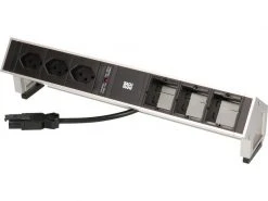 Bachmann Tischsteckdosenleiste DESK 2, 3x T13, 90°, 3x ABD leer