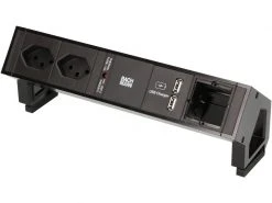 Bachmann Tischsteckdosenleiste DESK 2, 2x T13, 1x USB, 1x ABD leer