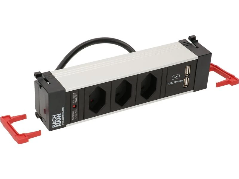 Bachmann Einbausteckerleiste POWER FRAME 3x T13, USB 4 Bachmann Einbausteckerleiste POWER FRAME 3x T13, USB – Bild 2