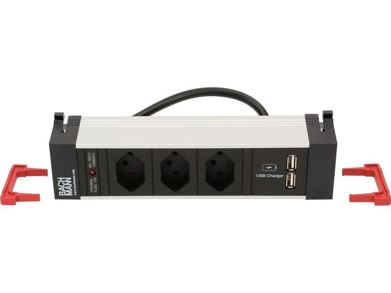 Bachmann Einbausteckerleiste POWER FRAME 3x T13, USB 6 Bachmann Einbausteckerleiste POWER FRAME 3x T13, USB – Bild 4