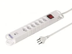 STEFFEN Steckdosenleiste VARIABL 6xT13, USB-C mit Schalter