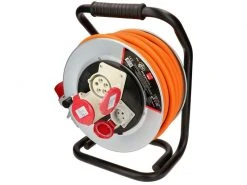 Max Hauri Baustellen-Kabelrolle maxREEL 25 m 2x CEE16-5, 1xT25, Orange