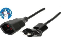 Max Hauri Verlängerungskabel 0.5 m T13 - T12 Clip-Clap, Schwarz