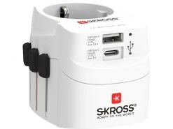 SKROSS Weltreiseadapter PRO Light USB A + C