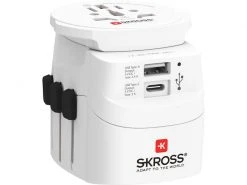 SKROSS Weltreiseadapter PRO Light USB A + C