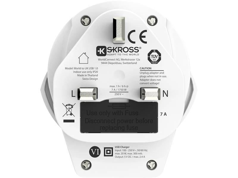 SKROSS Reiseadapter World – UK mit USB Ladegerät 4 SKROSS Reiseadapter World – UK mit USB Ladegerät – Bild 2