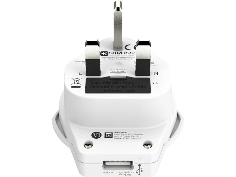 SKROSS Reiseadapter World – UK mit USB Ladegerät 7 SKROSS Reiseadapter World – UK mit USB Ladegerät – Bild 5