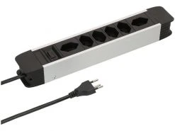 Max Hauri Steckdosenleiste 6 x T13 mit Schalter