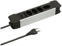 Max Hauri Steckdosenleiste 4 x T13 mit Schalter