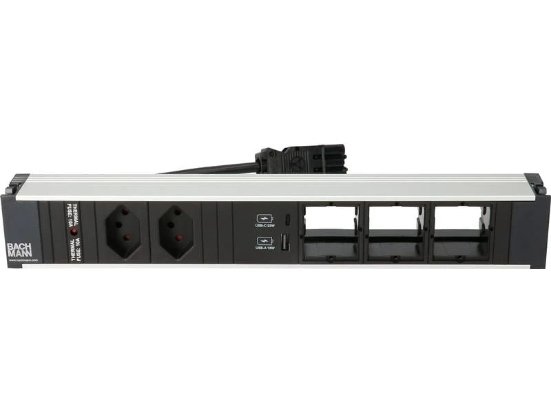 Bachmann Einbausteckerleiste CONI, 2x T13, 1x USB A/C, 3x Custom leer 4 Bachmann Einbausteckerleiste CONI, 2x T13, 1x USB A/C, 3x Custom leer – Bild 2