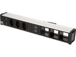 Bachmann Einbausteckerleiste CONI, 3x T13, 1x USB A/C, 3x Custom leer