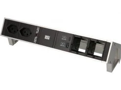 Bachmann Tischsteckdosenleiste DESK 2, 2x T13, 1x USB A/C, 2x Custom