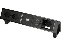Bachmann Tischsteckdosenleiste DESK 2, 2x T13, 1x USB A/C, 1x Custom