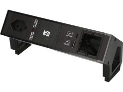 Bachmann Tischsteckdosenleiste DESK 2, 1x T13, 1x USB A/C, 1x Custom