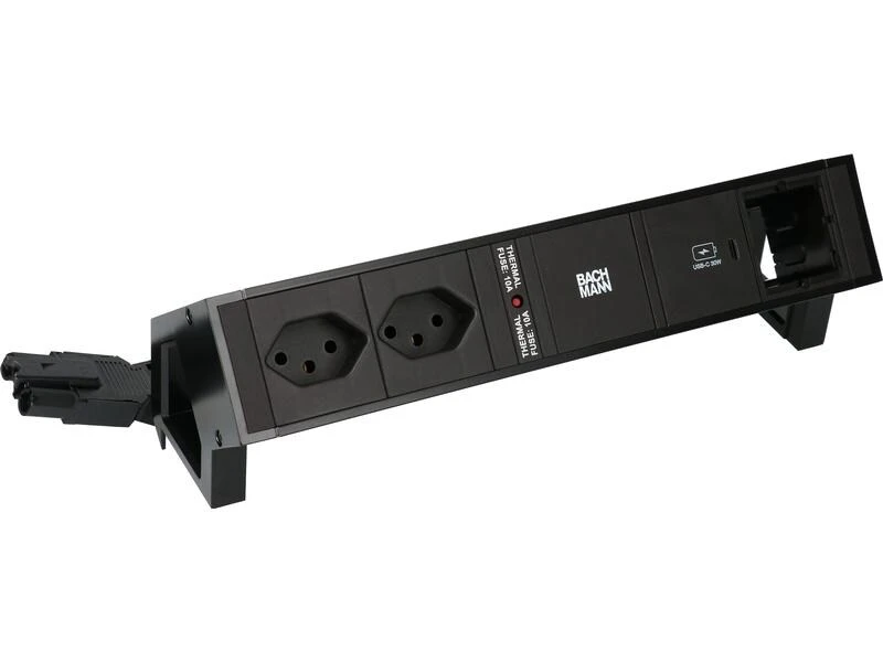 Bachmann Tischsteckdosenleiste DESK 2, 2x T13, 1x USB C, 1x Custom 4 Bachmann Tischsteckdosenleiste DESK 2, 2x T13, 1x USB C, 1x Custom – Bild 2