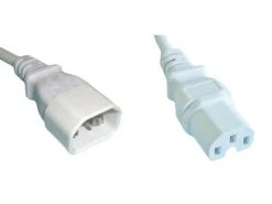 Diggelmann Netzkabel 2 m C15 - C14 Weiss