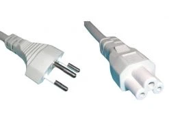 Diggelmann Netzkabel 5 m C5 - T12 Weiss