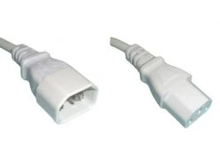 Diggelmann Gerätekabel 2 m C13 - C14 Weiss