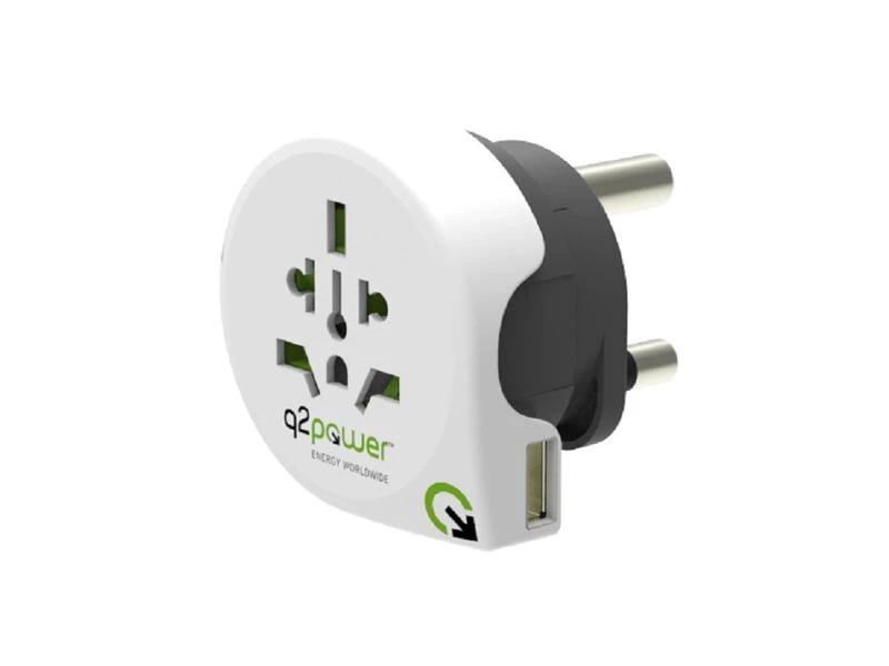 Q2Power Country-Reiseadapter World-ZAF USB 3 Q2Power Country-Reiseadapter World-ZAF USB