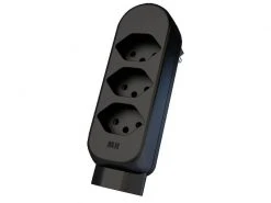 Max Hauri Mehrfachstecker maxADAPT 3 + 1 x T13, Schwarz