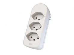 Max Hauri Mehrfachstecker maxADAPT 3 x T13, Weiss