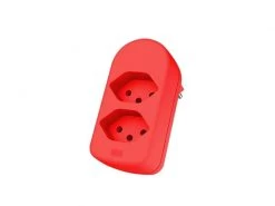 Max Hauri Mehrfachstecker maxADAPT BS 2 x T13, Rot
