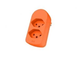 Max Hauri Mehrfachstecker maxADAPT BS 2 x T13, Fl-Orange