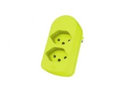 Max Hauri Mehrfachstecker maxADAPT BS 2 x T13, Fl-Gelb