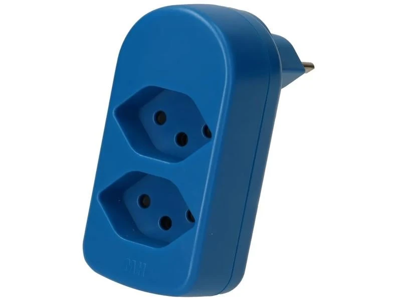 Max Hauri Mehrfachstecker maxADAPT BS 2 x T13, Blau 4 Max Hauri Mehrfachstecker maxADAPT BS 2 x T13, Blau – Bild 2