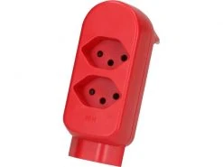 Max Hauri Mehrfachstecker maxADAPT BS 2 + 1 x T13, Rot