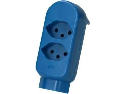 Max Hauri Mehrfachstecker maxADAPT BS 2 + 1 x T13, Blau