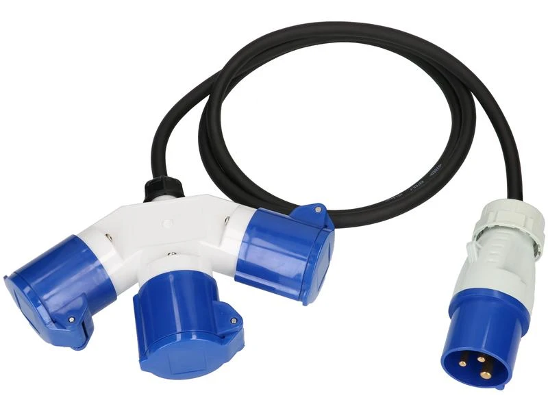 MaxCAMP Verlängerungskabel 1.5 m, CEE16/3 - 3x CEE16/3 3 MaxCAMP Verlängerungskabel 1.5 m, CEE16/3 - 3x CEE16/3