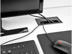 Delock Einbaurahmen für Tisch mit Bürste 300x120x28mm, Schwarz -Energieverteilung Verkäufe 2024 216548976 xxl 4