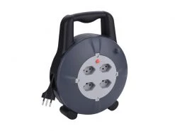 Schönenberger Kabelbox 10 m, 4x T13 Steckdose grau / schwarz