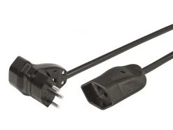 STEFFEN Verlängerungskabel 0.25 m T13 - T12, Mister T 320°, Schwarz