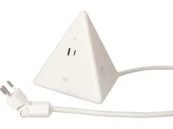 Max Hauri Steckdosenleiste Pyramide, Weiss 2x T13, USB A+C 18W