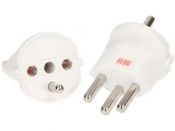 Max Hauri Fixadapter Schuko – Typ 23 Weiss