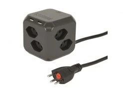 STEFFEN Stromverteiler CUBE 8xT13 2x USB-A