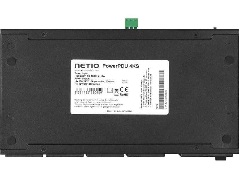 NETIO IP-Steckerleiste PowerPDU 4 KS 4x C13 mit Leistungsmessung 5 NETIO IP-Steckerleiste PowerPDU 4 KS 4x C13 mit Leistungsmessung – Bild 3