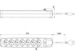 FURBER.power Steckdosenleiste mit Überlastschutz 7x T13 -Energieverteilung Verkäufe 2024 224456428 xxl