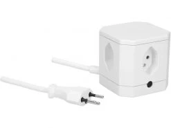 Max Hauri Steckdosenleiste Energy Cube 4x T13 , Weiss