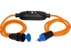 Brennenstuhl Verlängerungskabel mit FI 1.5 m + 1.5 m T13, Orange